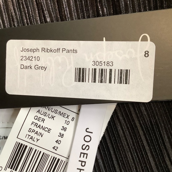 JOSEPH RIBKOFF Metallic Black & Silver Wide Leg Pants Size 8 - Picture 9 of 14